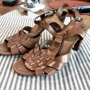 Franco Sarto Leather Sandals Size 7